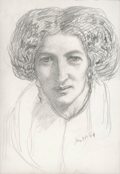 Ritratto di una donna a mezzo busto da John Brett