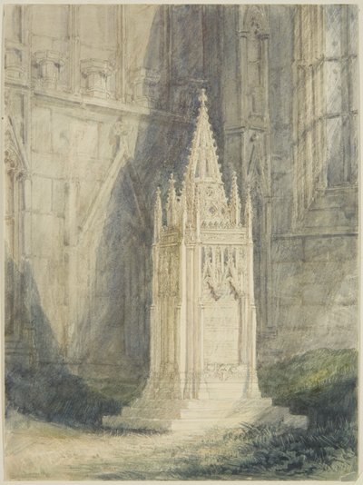 Progetto per il Cenotafio di Chatterton nella Chiesa di St Mary Redcliffe da John Britton