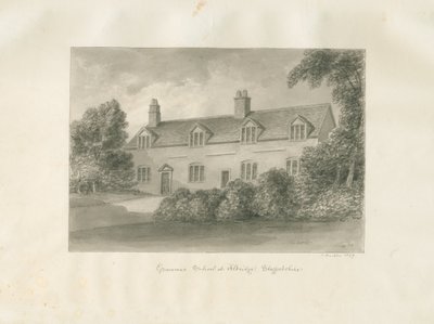 Scuola di Grammatica di Aldridge (disegno a seppia, 1847) da John Buckler