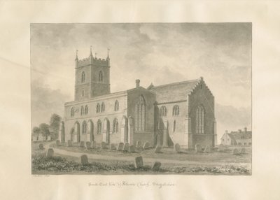Chiesa di Alrewas (disegno a seppia, 1848) da John Buckler