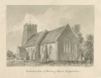Chiesa di Armitage: disegno a seppia da John Buckler