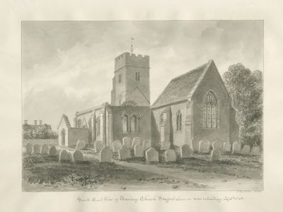 Chiesa di Armitage: disegno a seppia da John Buckler