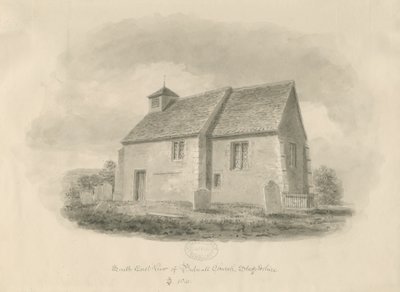 Chiesa di Bednall: disegno a seppia, 1841 da John Buckler