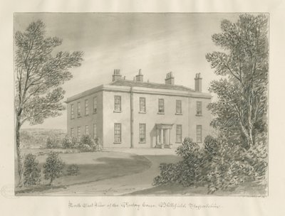 Rettorato di Blithfield: disegno a seppia, 1824 da John Buckler