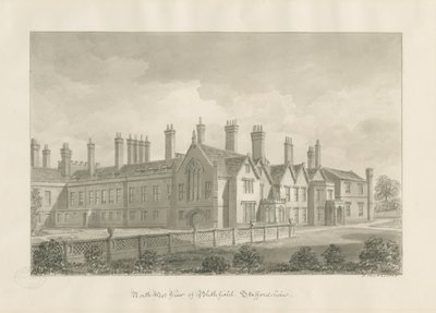 Blithfield Hall (disegno a seppia) da John Buckler