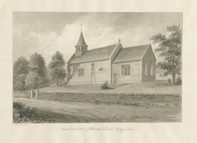 Chiesa di Blurton: disegno a seppia, 1848 da John Buckler