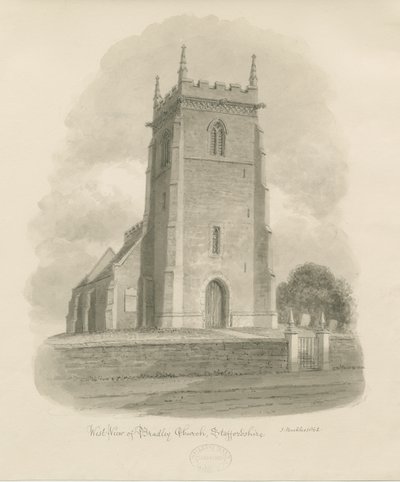 Chiesa di Bradley: disegno a seppia da John Buckler