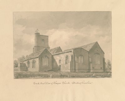 Buckinghamshire - Chiesa di Chenies: disegno a seppia, 1824 da John Buckler