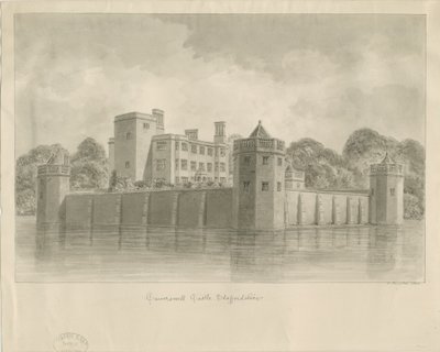 Castello di Caverswall (disegno a seppia) da John Buckler