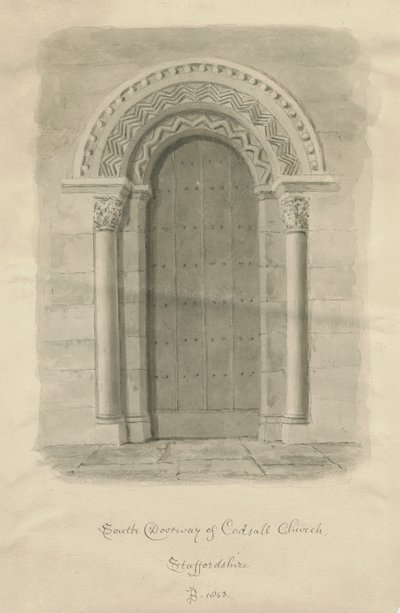 Chiesa di Codsall - Porta Sud da John Buckler