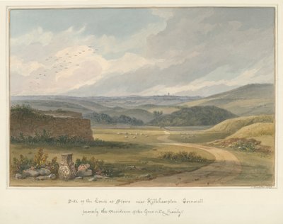Cornovaglia - Kilkhampton - Sito della Casa a Stowe, 1827 da John Buckler