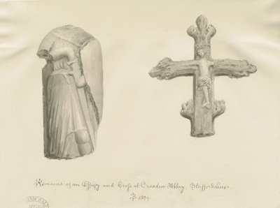 Croxden - Antichità: disegno a seppia da John Buckler