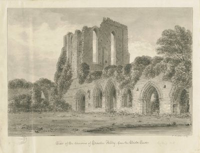 Abbazia di Croxden: disegno a seppia da John Buckler