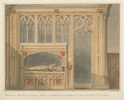 Devonshire - Chiesa di Bideford - Monumento di Sir Thomas Grenville da John Buckler