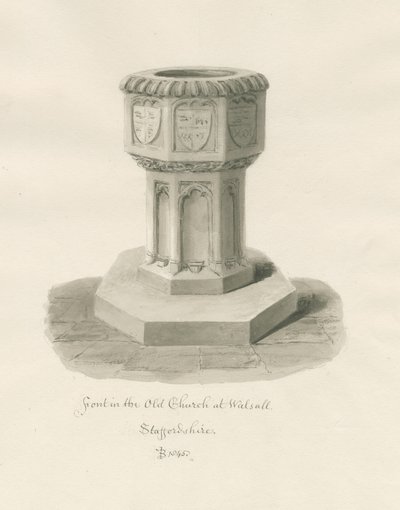 Fonte battesimale nella Chiesa di Walsall [