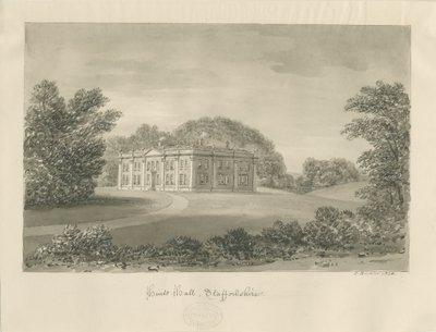 Hints Hall: disegno a seppia da John Buckler