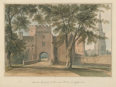 Huntingdonshire - Palazzo di Buckden, 1800 da John Buckler