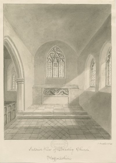 Interno della Chiesa di Bradley da John Buckler