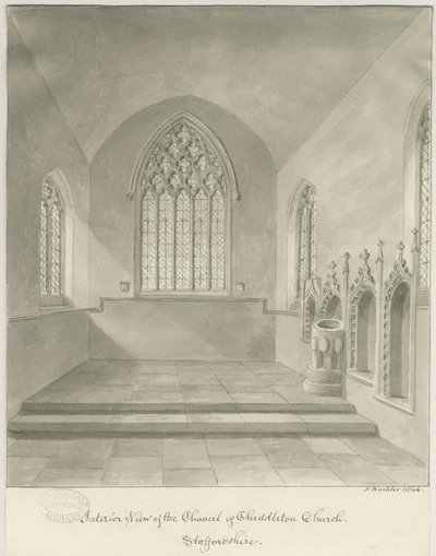 Interno della Chiesa di Cheddleton da John Buckler