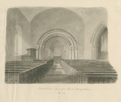 Interno della Chiesa di Longdon da John Buckler