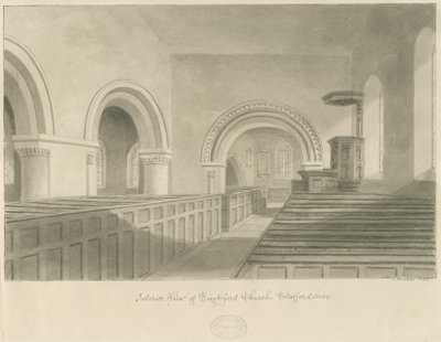 Interno della Chiesa di Seighford da John Buckler