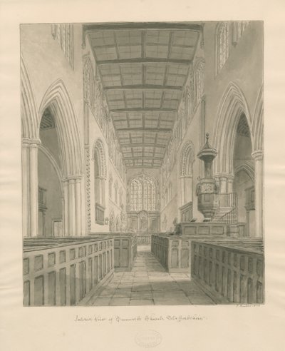 Interno della Chiesa di Tamworth da John Buckler
