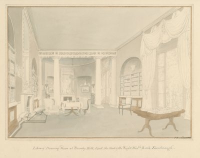 Kent - Bromley Hill - Interno della Sala della Biblioteca da John Buckler
