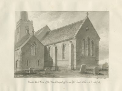 Lichfield - Presbiterio della Chiesa di San Michele: disegno a seppia da John Buckler