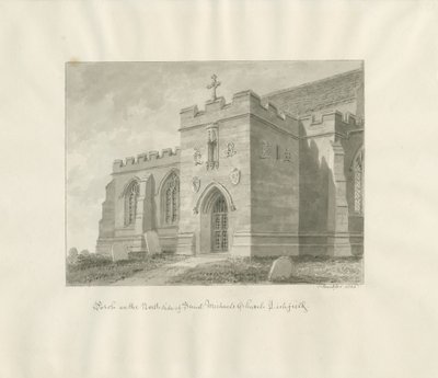 Lichfield - Portico nord della chiesa di San Michele da John Buckler
