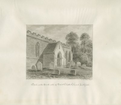 Lichfield - Portico Sud della Chiesa di San Chad da John Buckler