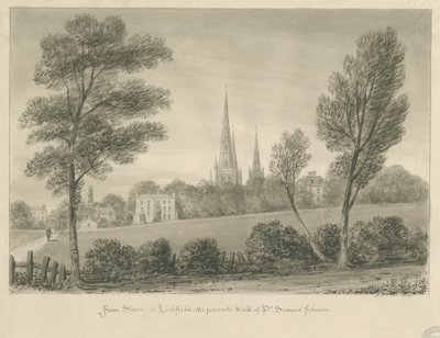 Lichfield - Stowe: disegno a seppia da John Buckler
