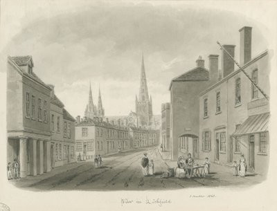 Lichfield - Vista della strada da John Buckler