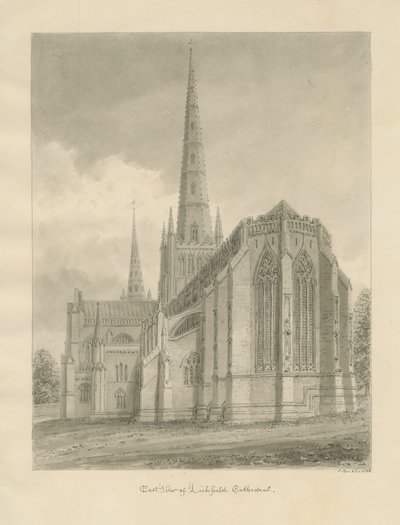 Cattedrale di Lichfield - Vista est da John Buckler