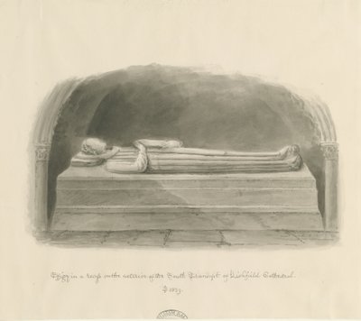 Cattedrale di Lichfield - Effigie [persona sconosciuta] da John Buckler