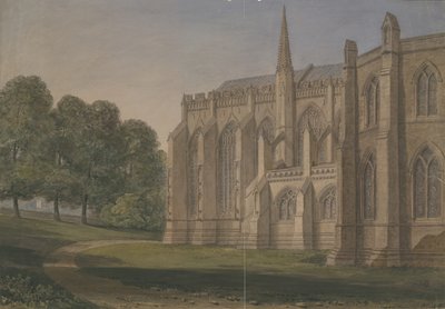 Cattedrale di Lichfield - Vista nord-nord-ovest da John Buckler