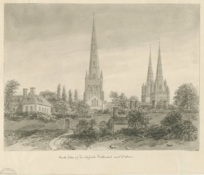 Cattedrale di Lichfield - Vista Nord da John Buckler