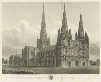 Lichfield Cathedral - Vista Nord Ovest da John Buckler