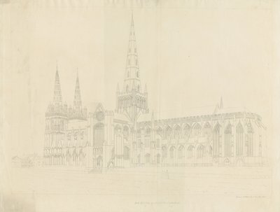 Cattedrale di Lichfield - Vista Sud-Est da John Buckler