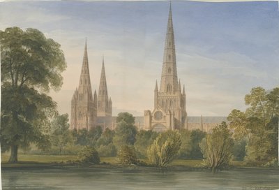 Cattedrale di Lichfield - Vista Sud Sud Est da John Buckler