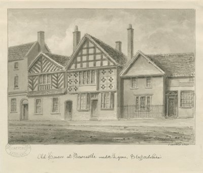 Newcastle-under-Lyme - Vecchie Case da John Buckler