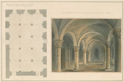 Oxfordshire - Oxford - Cripta della Chiesa di San Pietro in Oriente da John Buckler