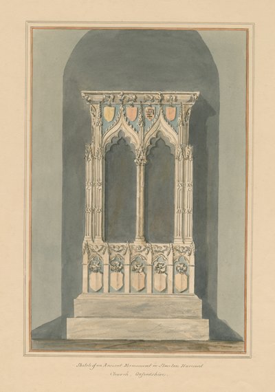Oxfordshire - Chiesa di Stanton Harcourt - Monumento da John Buckler