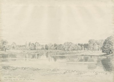 Patshull House - Parco e Piscina da John Buckler