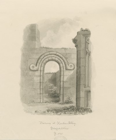 Ranton Abbey [Priory] - Resti di un portale da John Buckler
