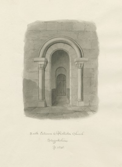 Rolleston Church - Ingresso Sud da John Buckler