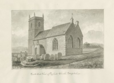 Chiesa di Rushall: disegno a seppia da John Buckler