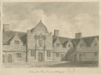 Stafford - Case di carità: disegno a seppia, 1837 da John Buckler