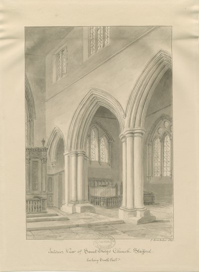 Stafford - Interno della Chiesa di Santa Maria da John Buckler