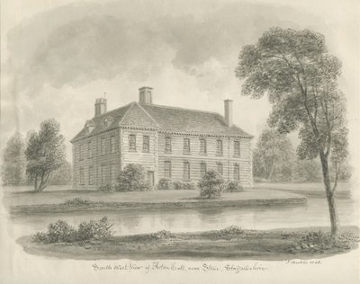 Stone - Aston Hall: disegno a seppia da John Buckler