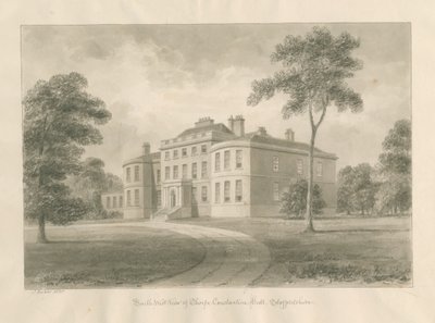 Thorpe Constantine Hall: disegno a lavaggio seppia, 1848 da John Buckler
